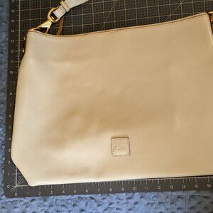 Cream leather tote, slouchy summer bag, large neutral purse